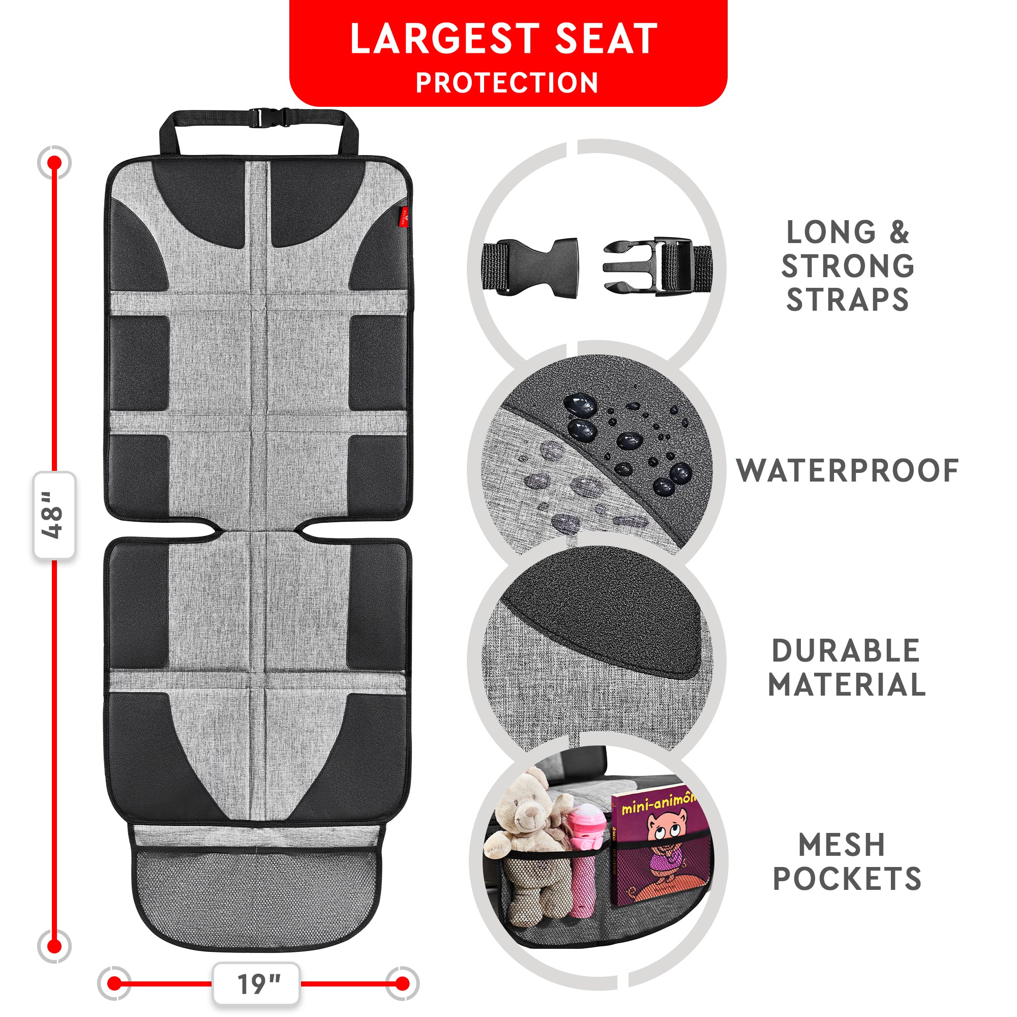 Car Seat Protector (Gray)