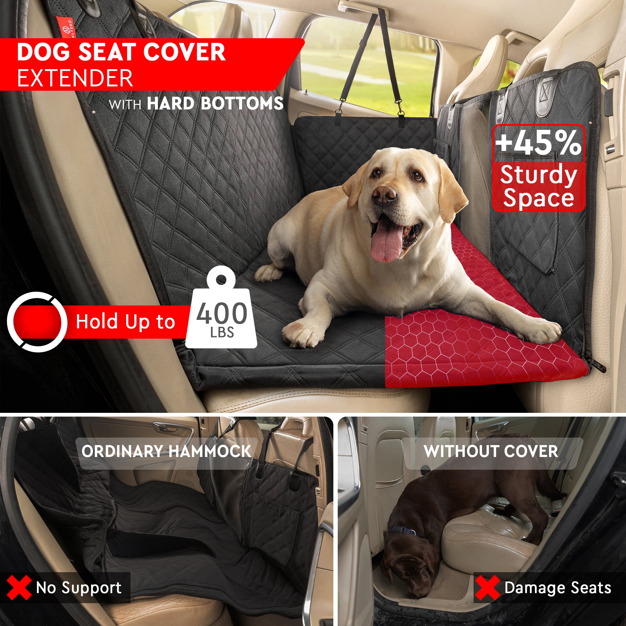 Car Seat Cover Extender for Dogs