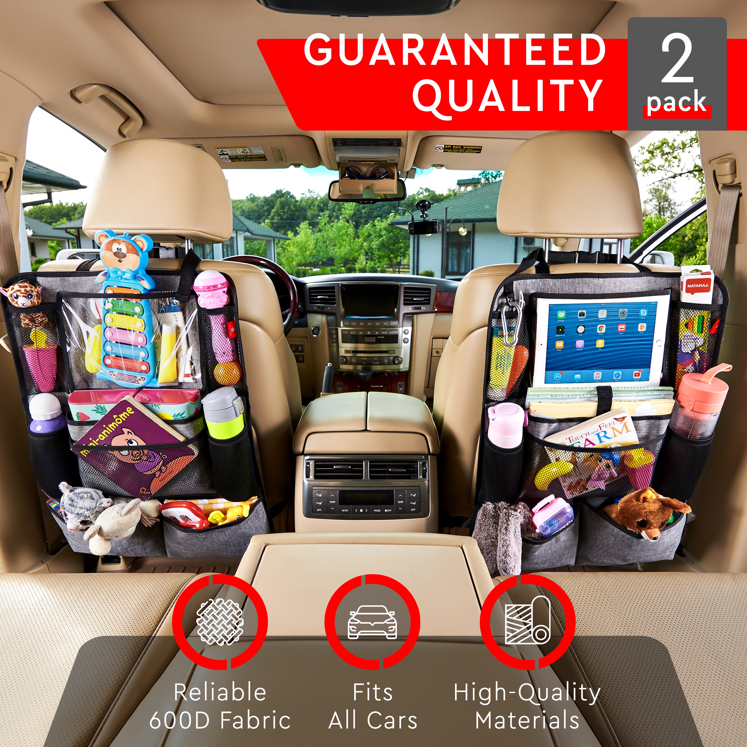 Car Organizer for Backseat (Gray)
