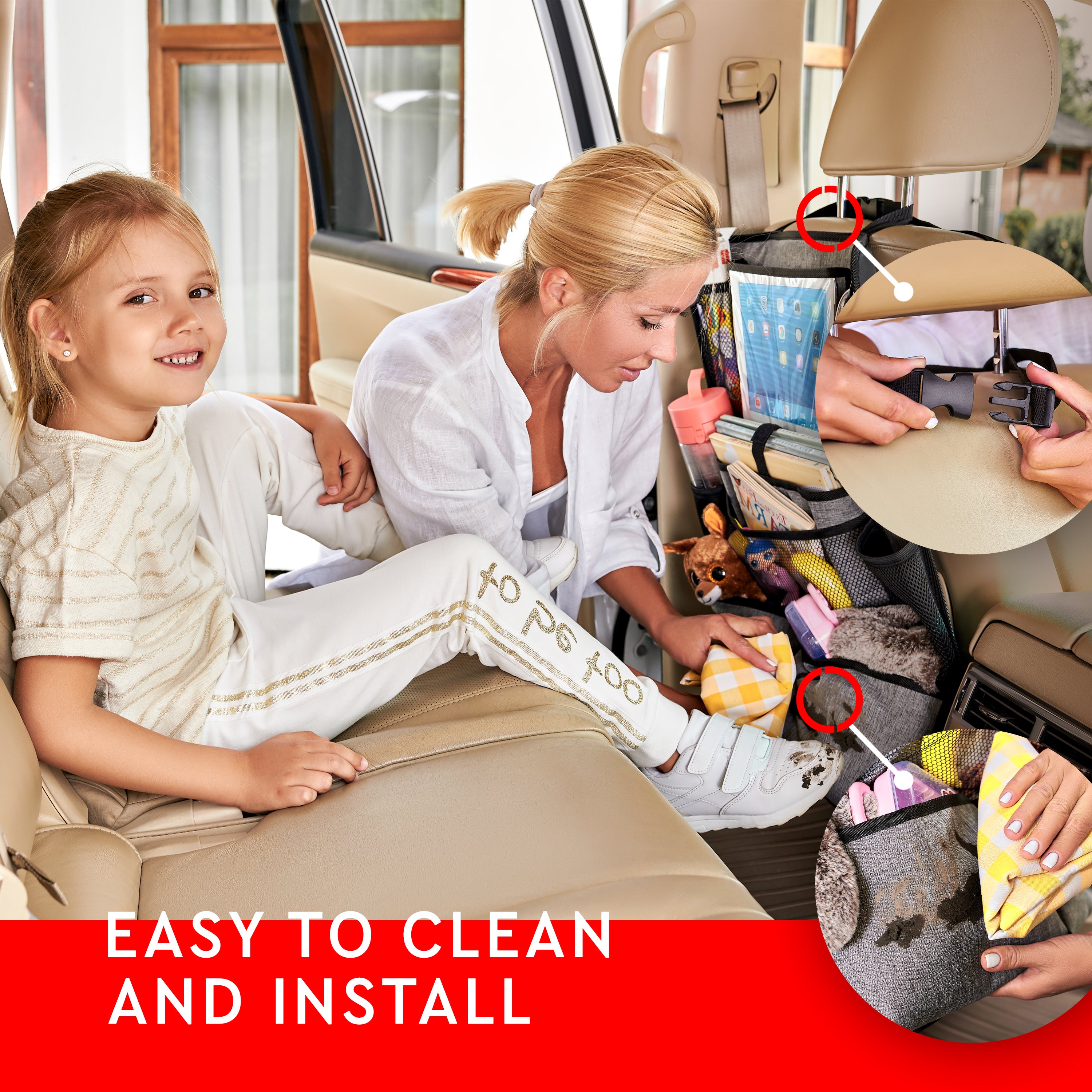 Car Organizer for Backseat (Gray)