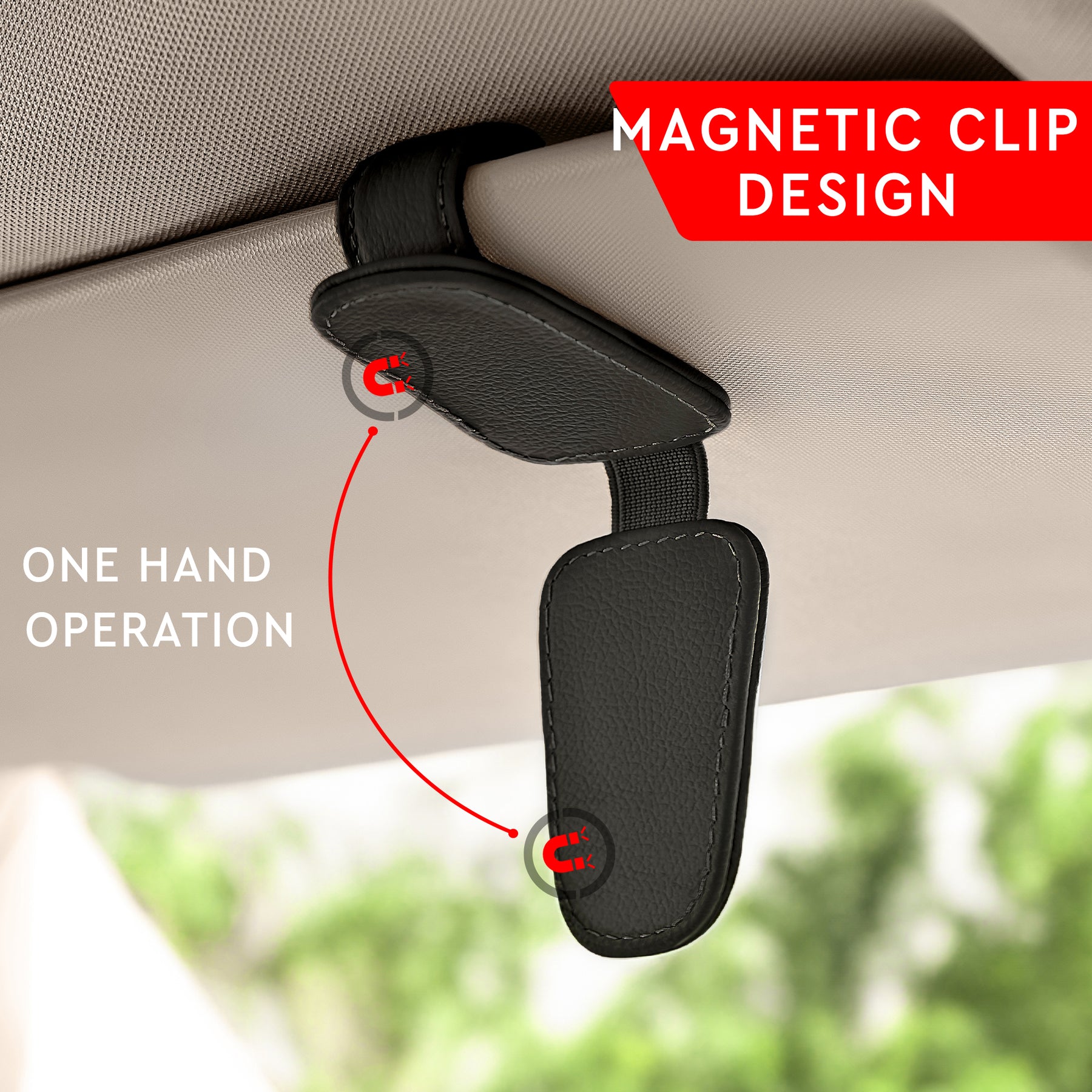 Car Sunglasses Magnetic Clip Holder