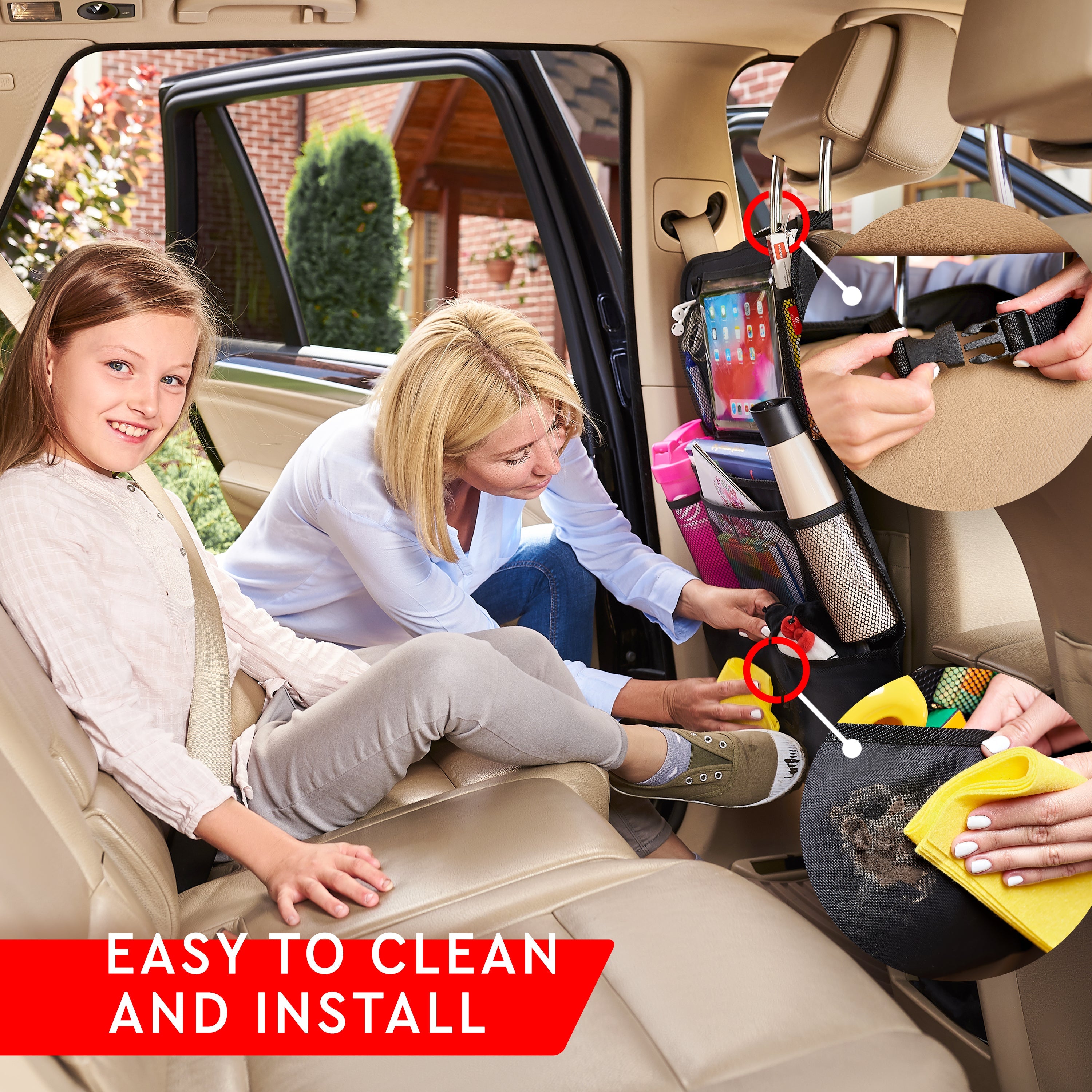 Car Organizer for Backseat (Venetian Red)